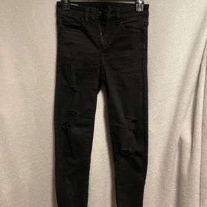 Black ripped skinny jeans!